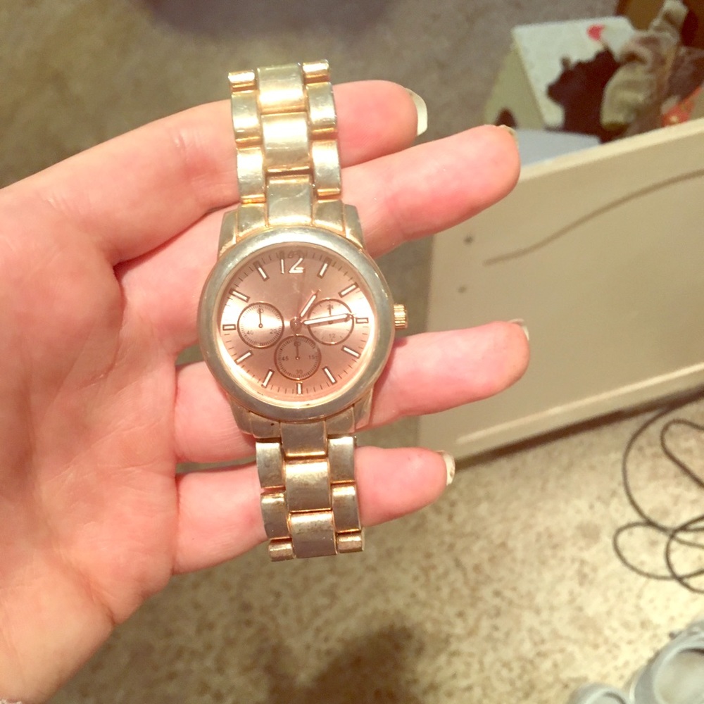 Rose gold watch